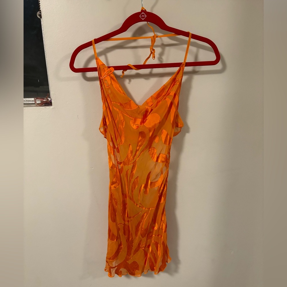 Vintage Victoria secret orange lingerie dress